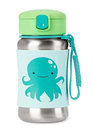 Skip Hop Zoo Pipetli Paslanmaz Çelik Suluk 350 Ml Ahtopot