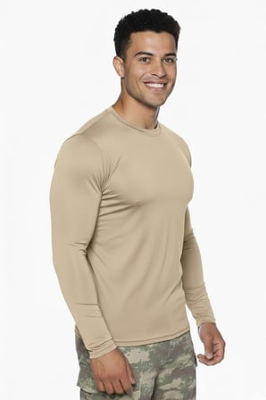 Premium Fonksiyonel Giysi Esnek Üst Single Sword Uzun Kol Microfiber T-Shirt - Tişört