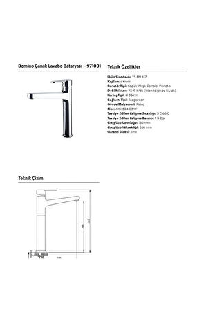 Domino Krom Çanak Tipi Lavabo Bataryası,971001