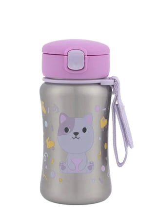 Skip Hop Besties Squad Paslanmaz Çelik Pipetli Suluk Kedi