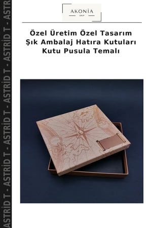 Özel Üretim Özel Tasarım Şık Ambalaj Hatıra Kutuları Kutu Pusula Temalı