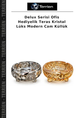 Delux Serisi Ofis Hediyelik Teras Kristal Lüks Modern Cam Küllük