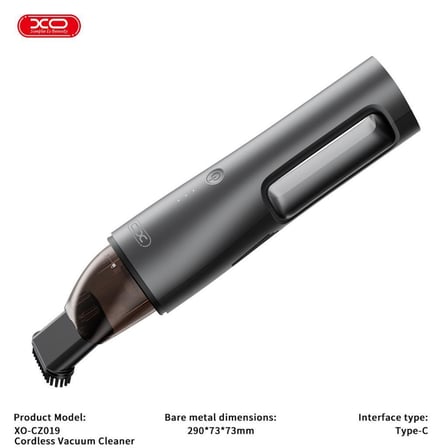 Delux Serisi CZ019 5000mAh Type-C Şarjlı Kablosuz El Süpürgesi 80W Ev Aleti Araç İçi