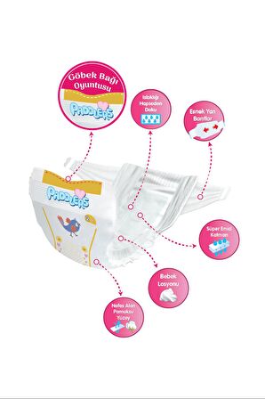Paddlers Bebek Bezi 2 Numara Mini 160 Adet (3-6 Kg) 2'li Jumbo Set