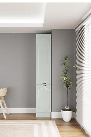 40 Cm Greena Boy Dolabı, Çok Amaçlı Yeşil Modern Mdf Boy Dolabı