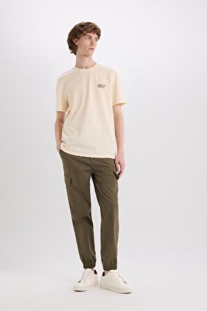 Regular Gabardin Jogger Pantolon Kargo Cepli Beli Paçası Lastikli