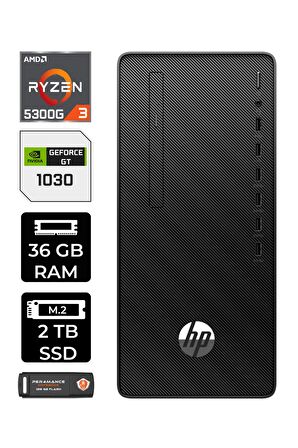 HP 295 G9 RYZEN 3 5300G 36GB RAM 2TB SSD GT1030/4GB FDOS 6D391EA MASAÜSTÜ PC & PER4 BELLEK