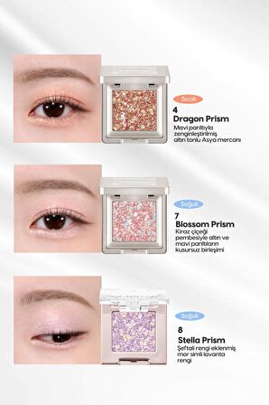 Topaklanmayan El Yapımı Holografik Simli Far Modern Shadow Glitter Prism (No.21 Candle Prism)
