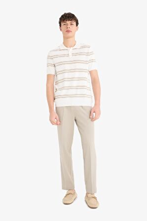 DeFacto Regular Fit Polo Yaka Kısa Kollu Yumuşak Tuşeli Triko Polo Tişört E2665AX25SPER100