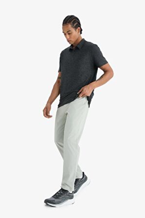 DeFactoFit Slim Fit Dar Kesim Standart Paça Esnek Multifonksiyonel Dokuma Sporcu Pantolon E3333AX25SPGR321