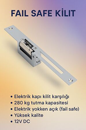 Fail Safe Elektronik Kapı Kilit Karşılığı- Enerji Yokken Açık