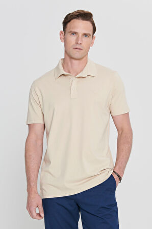 Standart Fit Normal Kesim %100 Pamuk Baskılı Polo Yaka Tişört