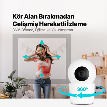 ttec Wizi Pro 2 Full HD 360° Tak Çalıştır Wi-Fi Akıllı Kamera