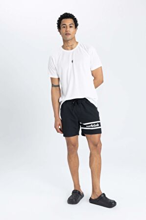 DeFactoFit Sporcu Baskılı Kısa Boy Deniz Şortu B5990AX24HSBK81