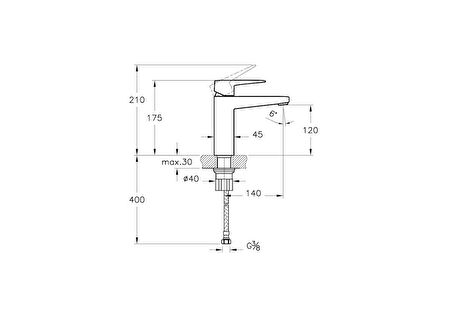 Artema Root Square A4273134 Yüksek Lavabo Bataryası, Fırçalı Nikel
