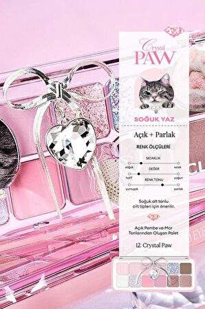 Hafif Dokulu Yoğun Renklere Sahip Göz Farı Paleti Clio Pro Eye Palette Air (12 Crystal Paw)