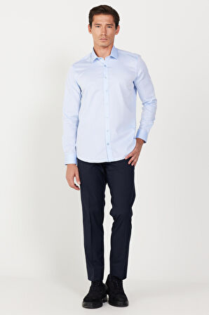 Altınyıldız Classics Normal Bel Dar Paça Slim Fit Lacivert Erkek Pantolon 4A0123200097