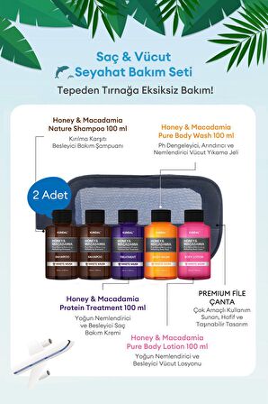 Saç & Vücut Seyahat Bakım Seti KUNDAL Travel Kit (White Musk)