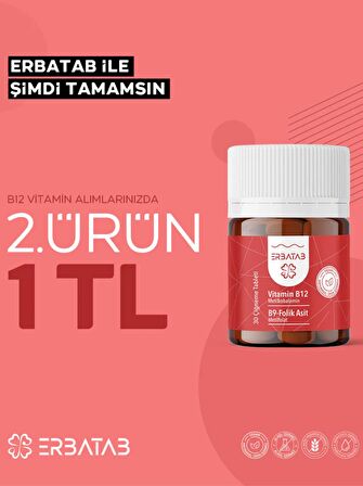 Erbatab Vitamin B12- Folik Asit B9-Metilkobalamin-Metilfolat