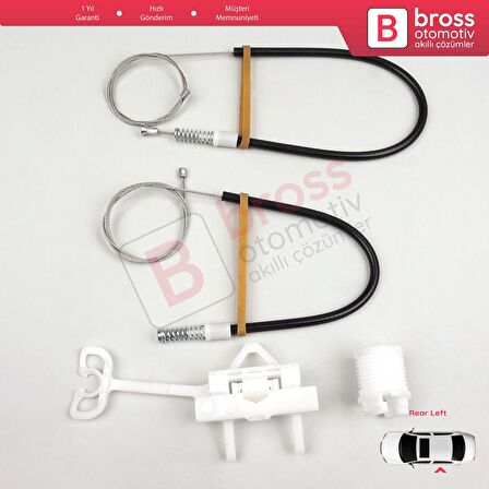 Fiat Abarth Punto Grande Evo MK3 199 2005-2024 51723324 İçin Manuel Arka Sol Cam Kriko Tamir Seti