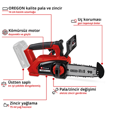 Einhell FORTEXXA 18/20 TH - Solo, Akülü Ağaç Kesme