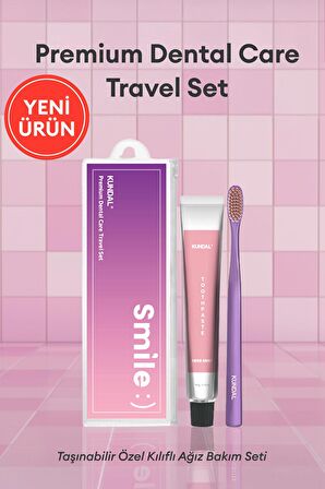 Taşınabilir Özel Kılıflı Diş Macunu ve Diş Fırçası Seti KUNDAL Premium Dental Care Travel Set