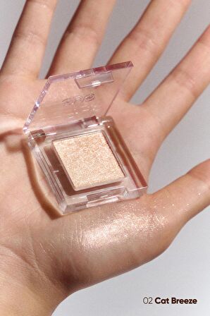 İnci Işıltılı Kremsi Dokuya Sahip Tekli Far Clio Pro Single Shadow (23FW) (G02 Cat Breeze)