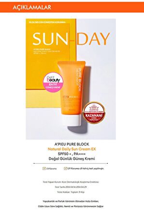 Missha Pure Block 50 Faktör Nemlendirici Tüm Cilt Tipleri İçin Renksiz Yüz Güneş Koruyucu Krem 50 ml