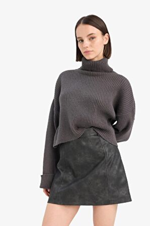 DeFacto Oversize Geniş Kalıp Balıkçı Yaka Triko Kazak L0986AZ24CWAR192
