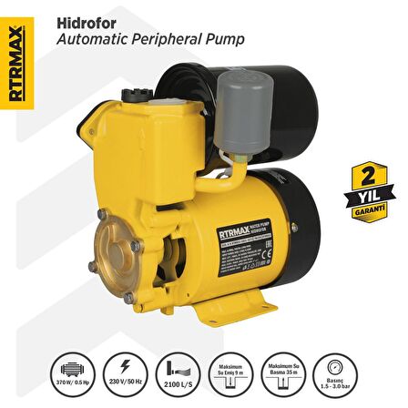 RTM863 Hidrofor 370 W 0.5 Hp 1x1'' Çap 35 Mt