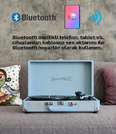 ST14012 Bluetooth ve Şarj Özellikli Pikap 33-45-78 Devir