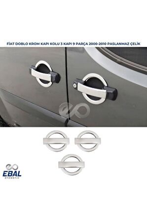 Fiat Doblo Krom Kapı Kolu 3 Kapı 2000-2010 Arası Paslanmaz Çelik