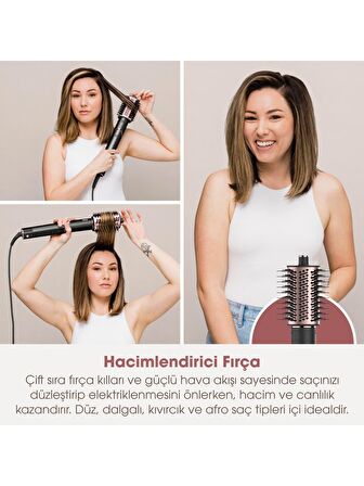 Shark FlexStyle 5-in-1 Saç Kurutma & Şekillendirme Sistemi – Black/Rose Gold