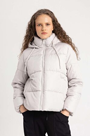 DeFacto Su Geçirmez Regular Fit Kapüşonlu Şişme Mont C0488AX24SPGR457