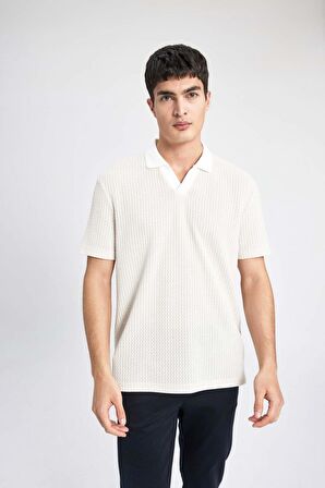 DeFacto Regular Fit Polo Yaka Desenli Kısa Kollu Tişört B6548AX24SPBG732