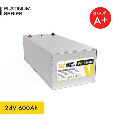 24V 600Ah LiFePO4 Platinum Series Bluetooth'lu Lityum Demir Fosfat Akü 