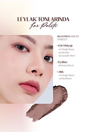 Göz Alıcı Renklerde, Yoğun Pigmentli Mini Far Paleti Clio Pro Eye Palette Mini (03 Blooming Mauve)