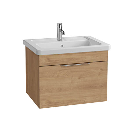 VitrA Quadrum 67119 Lavabo Dolabı, Çekmeceli, 65cm, Altın Meşe