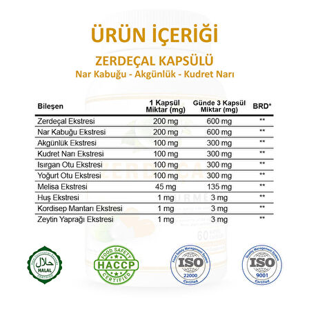 Zerdeçal Kapsül (Turmeric Capsule)