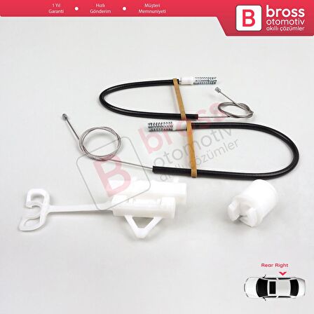 Fiat Abarth Punto Grande Evo MK3 199 2005-2024 51723323 İçin Manuel Arka Sağ Cam Kriko Tamir Seti