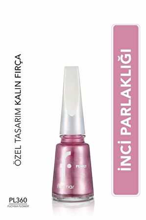 Flormar Sedefli Parlak Oje (MOR) - Pearly Nail Enamel - Pl360 Fuchsia Flower - 8682536035460