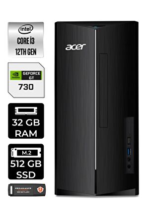 ACER ASPİRE i3 12100 32GB RAM 512GB SSD GT730/4GB W11HOME DT.BHUEM.004 MASAÜSTÜ PC & PER4 BELLEK