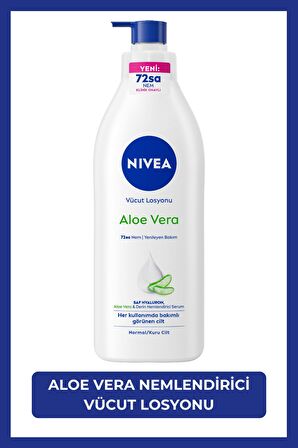 Nivea Aloe Vera Derinlemesine Nemlendirici Serum Vücut Losyonu 400ml, Kuru Ciltler, Hızlı Ferahlatıcı