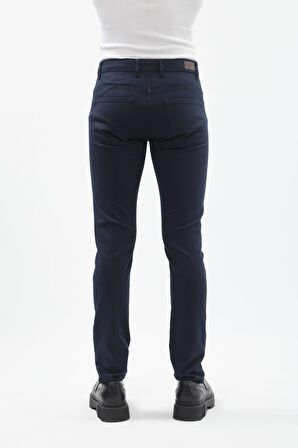 Erkek Jesus Slim Fit Gabardin Pantolon Lacivert