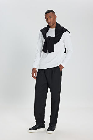 Standart Fit Normal Kesim Bisiklet Yaka Triko Kazak