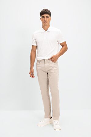 DeFacto Chino Kanvas Pantolon Slim Fit Dar Kesim Pamuklu Esnek Dar Paça C9441AX24AUBG170