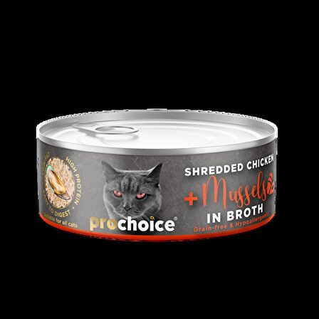 ProChoice Taze Tavuk Eti Ve Midyeli Soslu Yaş Kedi Maması 70 gr