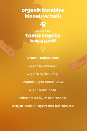 Humm Organic Organik Ballı Kinoalı Kurabiye 55g X 6 Adet