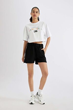 DeFactoFit Oversize Geniş Kalıp Sporcu Şort B8975AX24SMBK81