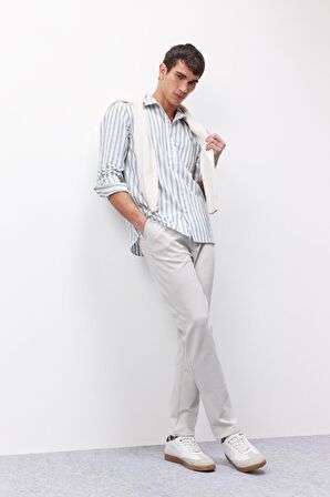 DeFacto Jogger Pantolon Basic Düz Beli Bağcıklı Cepli Düz Paça C6022AX25SPGR368